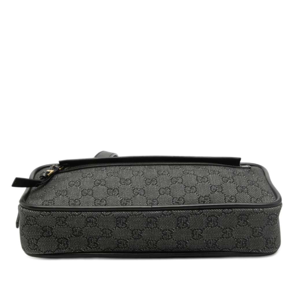 Gucci GG Denim Shoulder Bag Grey Denim Good condition - Inside View