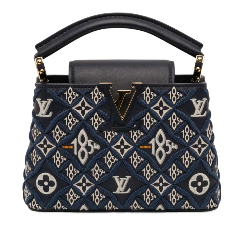 Louis Vuitton Monogram Since 1854 Capucines BB Blue Leather Very good - Front View