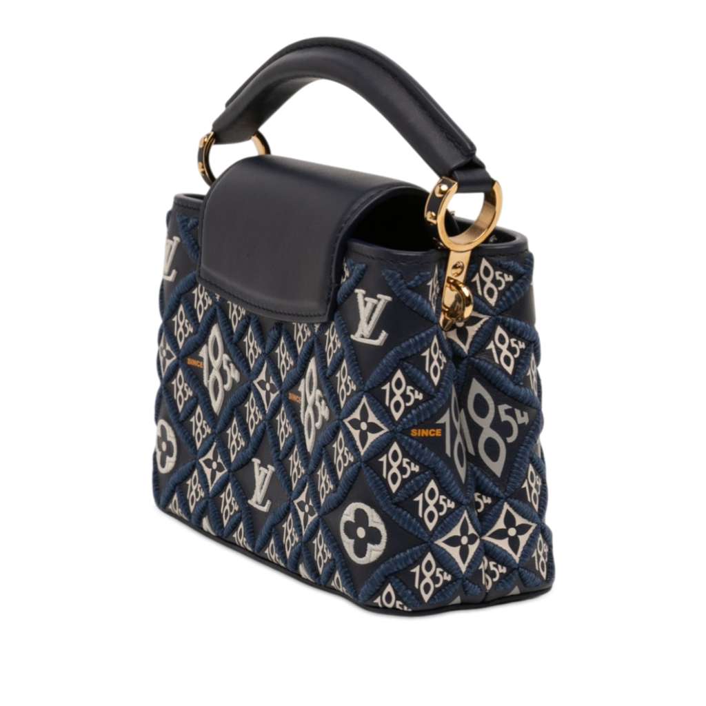 Louis Vuitton Monogram Since 1854 Capucines BB Blue Leather Good condition - Back View