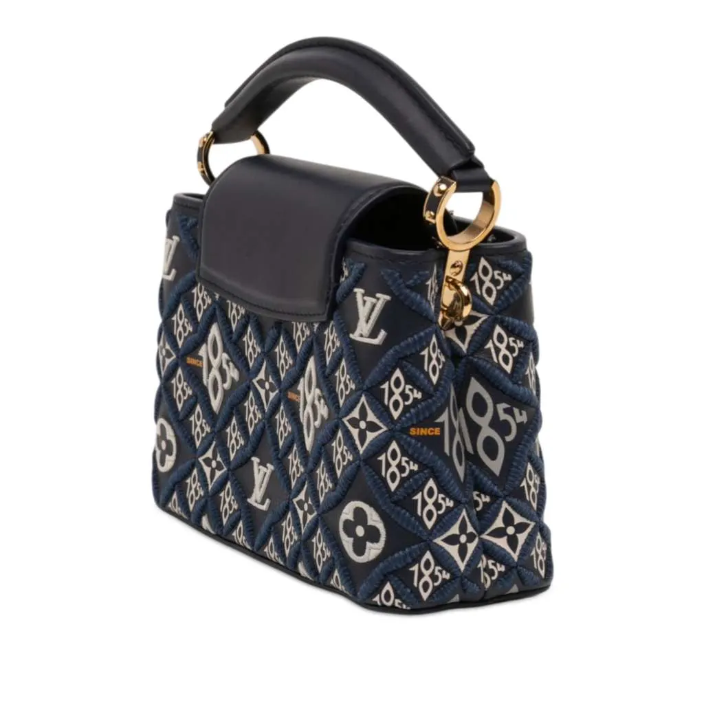 Louis Vuitton Monogram Since 1854 Capucines BB Blue Leather Very good - Back View