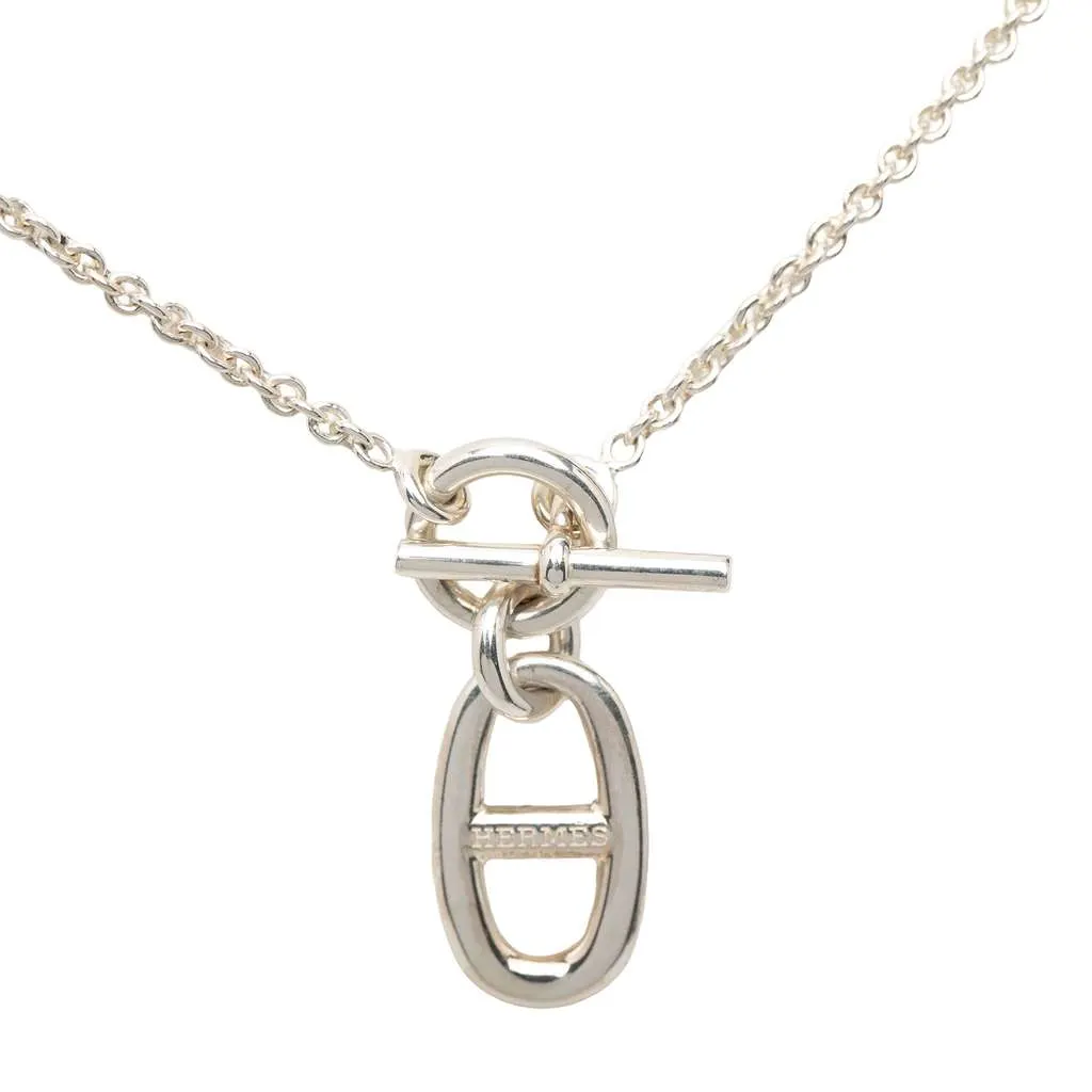 Hermès Sterling Silver Chaine d Ancre Pendant Necklace Silver Silver Very good - Inside View