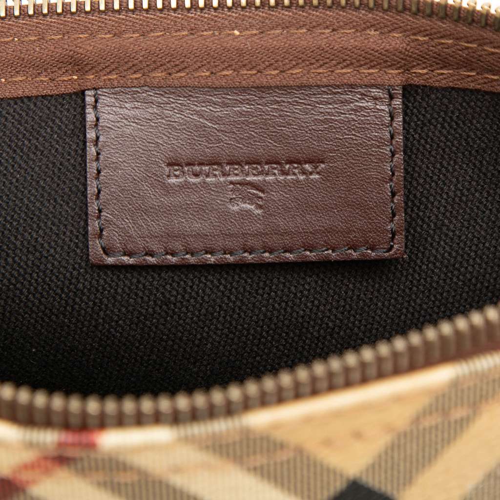 Burberry Haymarket Check Coated Canvas Shoulder Bag Beige Canvas Fair condition - Box View