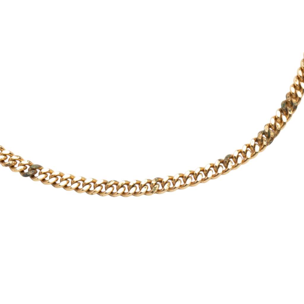 Dior Gold Plated CD Logo Chain Necklace Gold Metal Fair condition - Model View