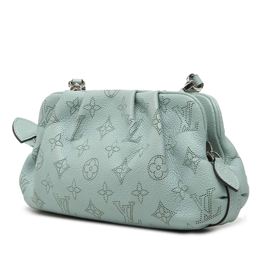 Louis Vuitton Monogram Scala Mini Pouch Blue Leather Good condition - Back View