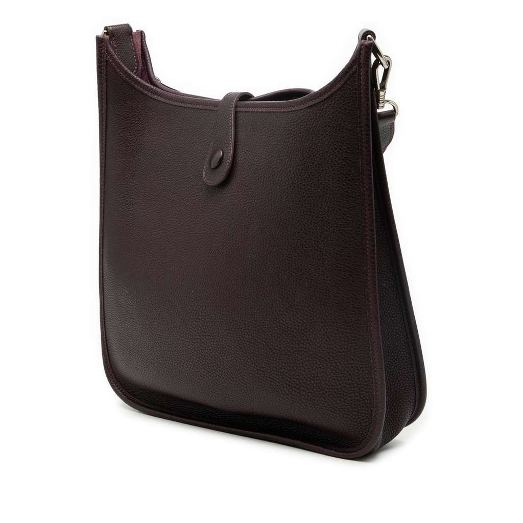 Hermès Clemence Evelyne I PM Purple Leather Good condition - Back View