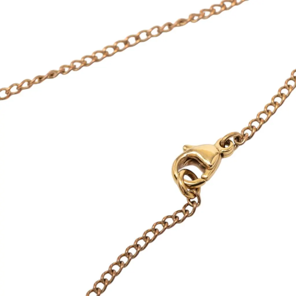 Chanel Gold Plated CC Star Pendant Necklace Gold Metal Very good - Model View
