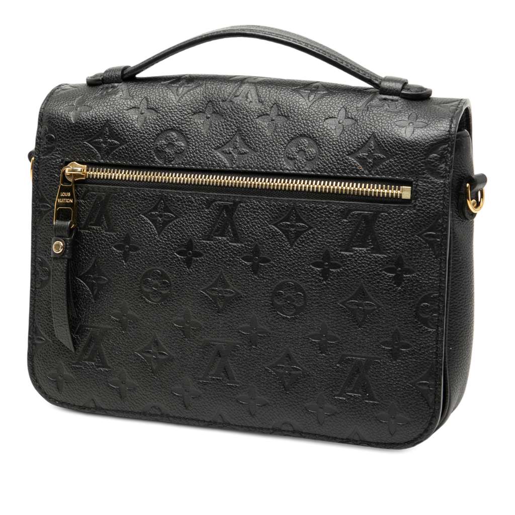 Louis Vuitton Monogram Empreinte Pochette Metis Black Leather Good condition - Back View