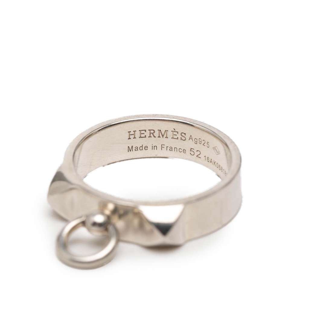 Hermès Sterling Silver Collier de Chien Ring Silver Silver Good condition - Box View