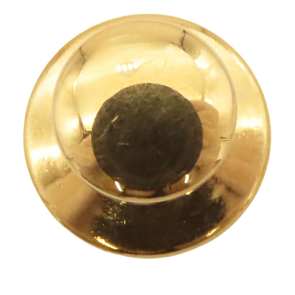 Chanel CC Gold Plated Rhinestone Faux Pearl Heart Brooch Gold Metal Good condition - Box View