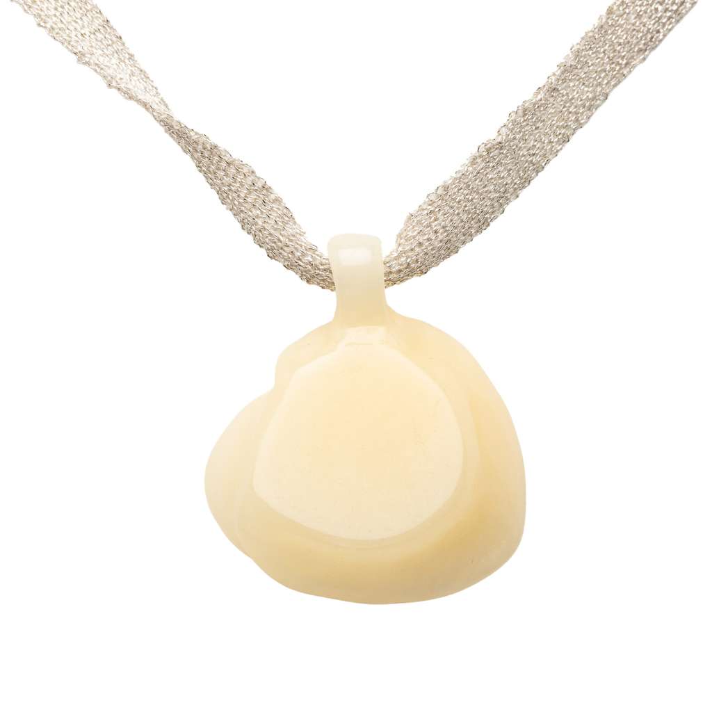 Chanel Satin and Resin Camellia Choker Necklace Silver Satin Good condition - Inside View