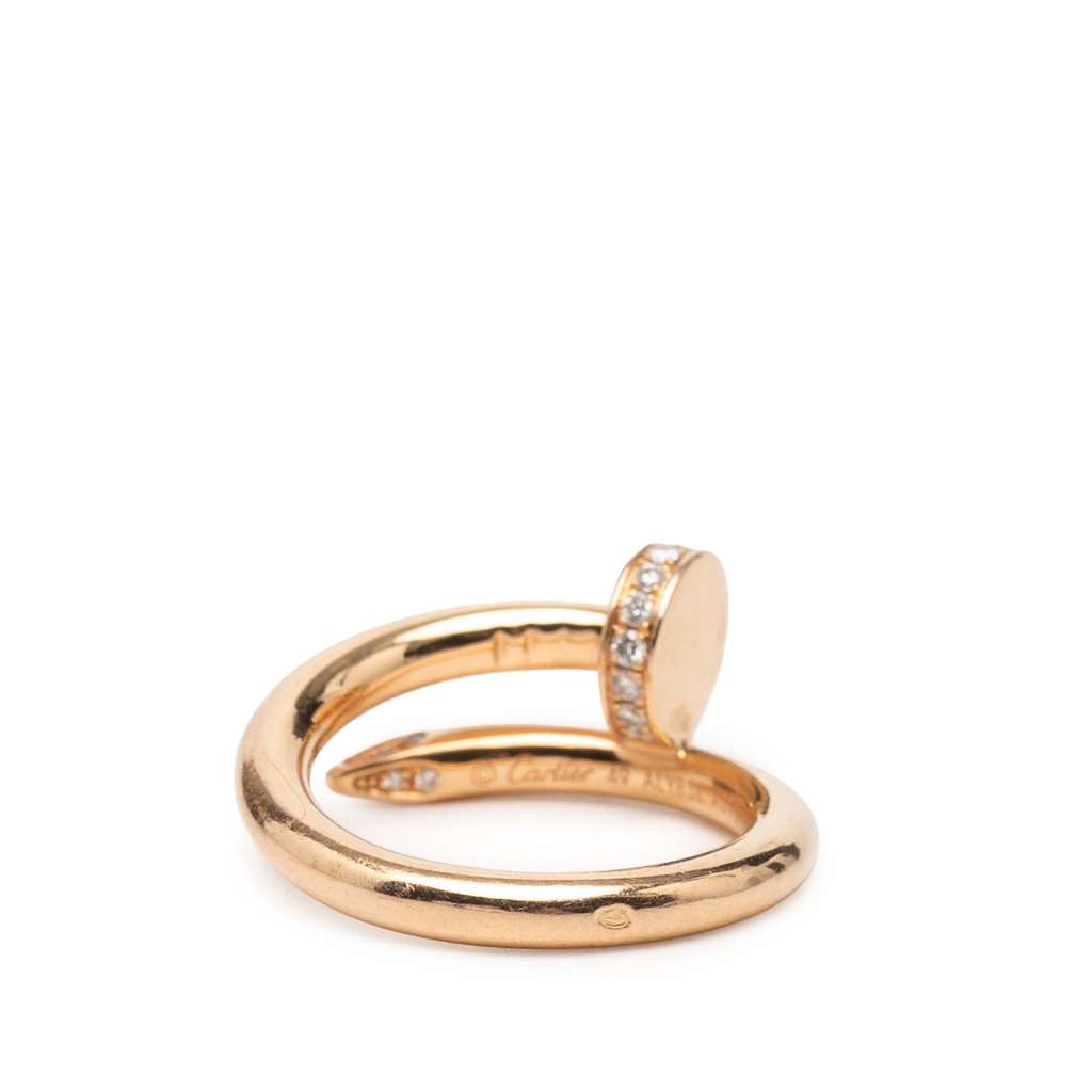 Cartier 18K Rose Gold Classic Juste Un Clou Diamond Ring Gold Rose Gold Good condition - Inside View