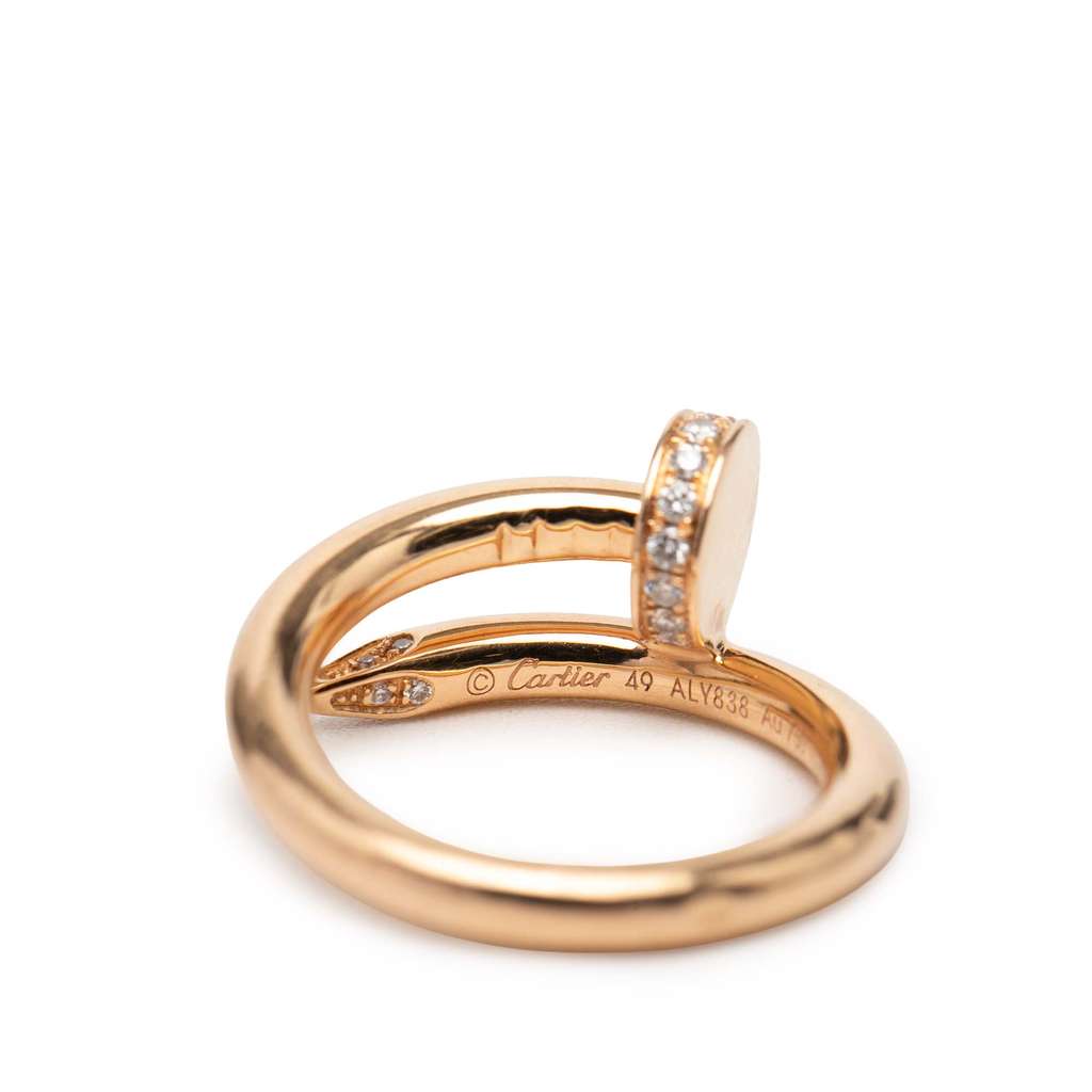 Cartier 18K Rose Gold Classic Juste Un Clou Diamond Ring Gold Rose Gold Good condition - Model View