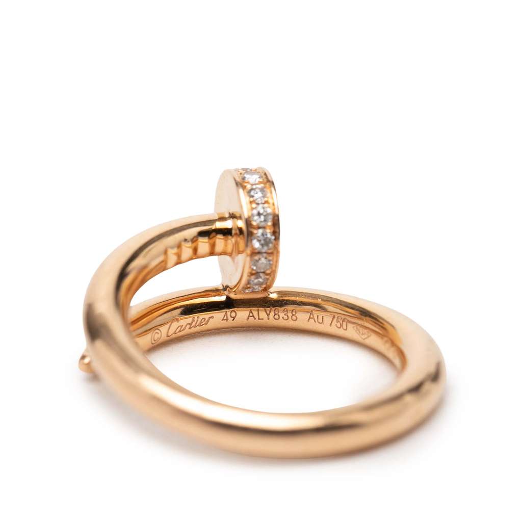 Cartier 18K Rose Gold Classic Juste Un Clou Diamond Ring Gold Rose Gold Good condition - Box View