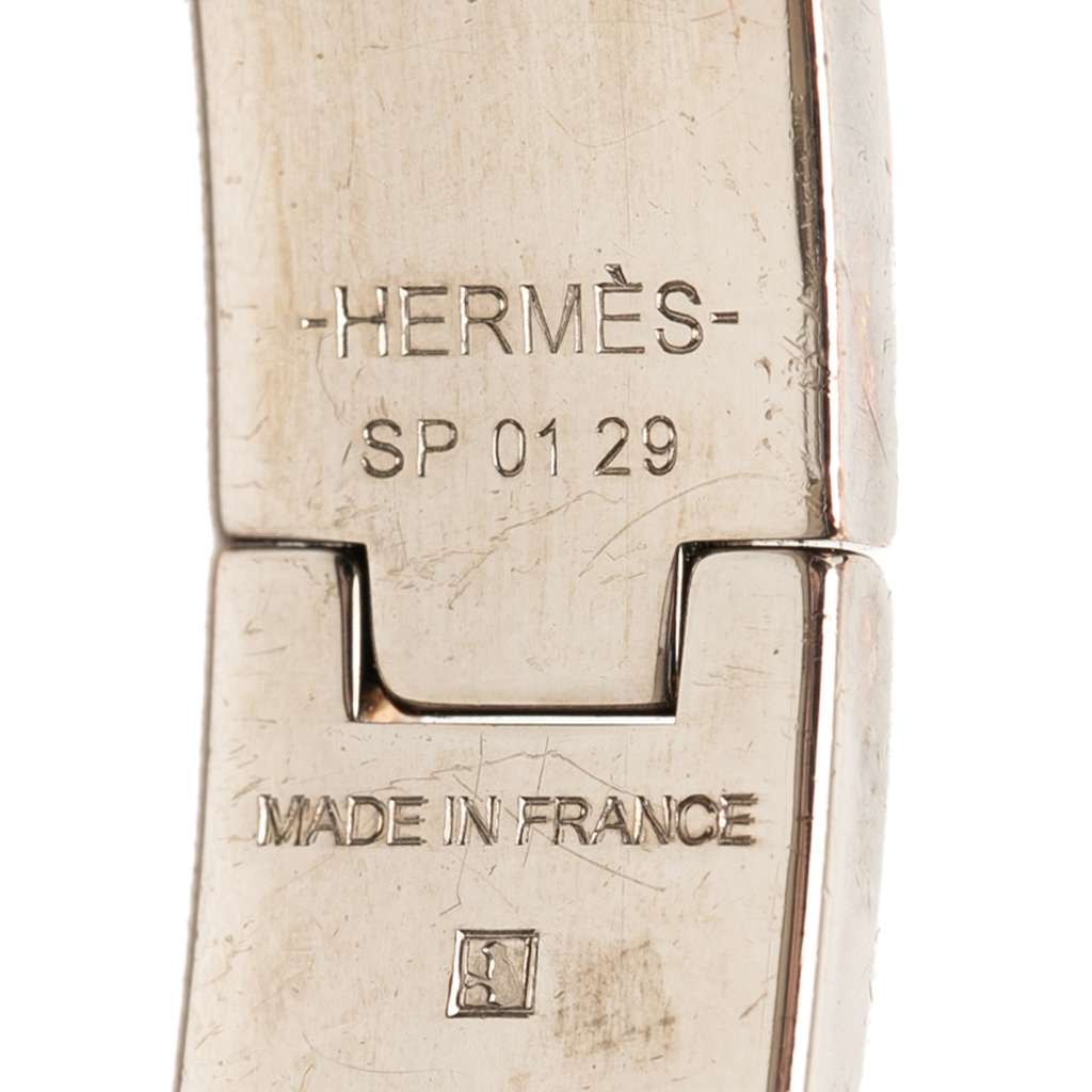 Hermès Narrow Enamel Clic H Bracelet PM Black Good condition - Model View