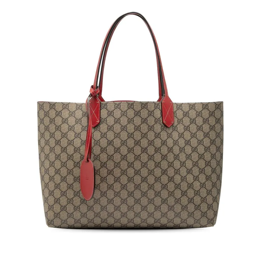 Gucci Medium GG Supreme Reversible Tote Beige Very good - Front View