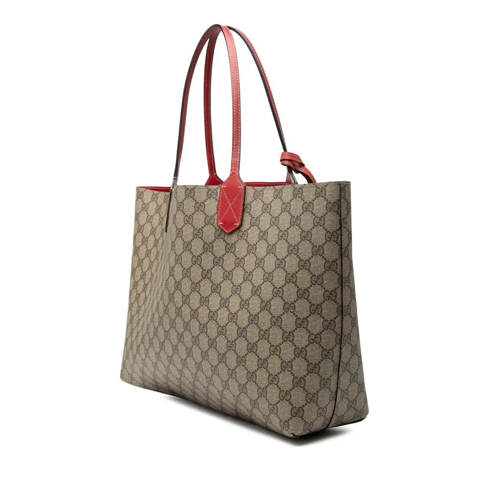 Gucci Medium GG Supreme Reversible Tote Beige Very good - Back View