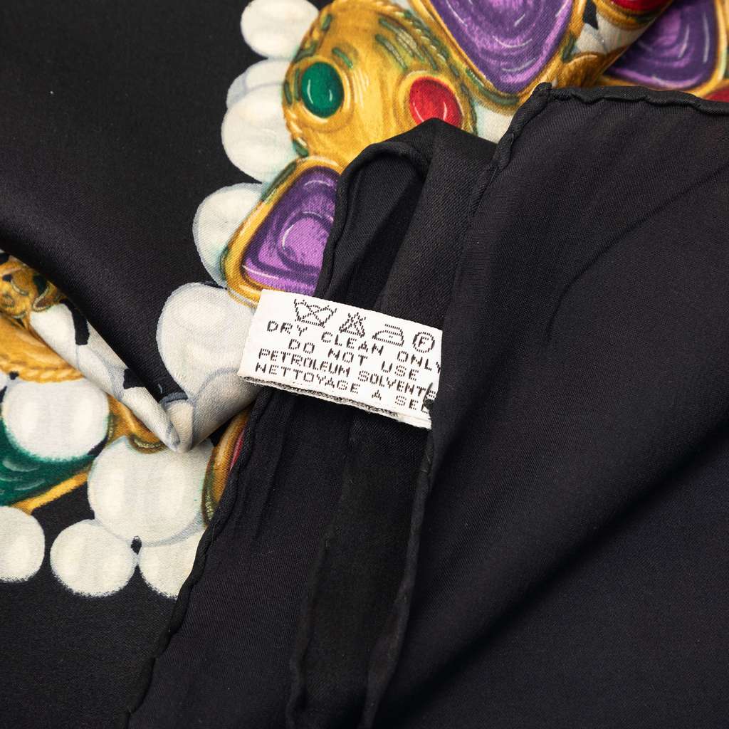 Chanel Silk Gripoix Pattern Scarf MultiColor Silk Good condition - Inside View