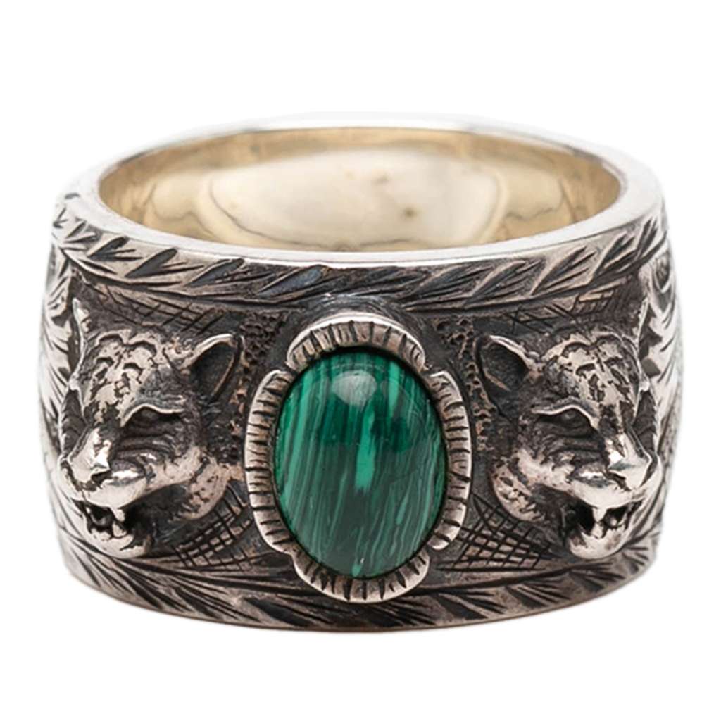 Gucci Sterling Silver Garden Feline Ring