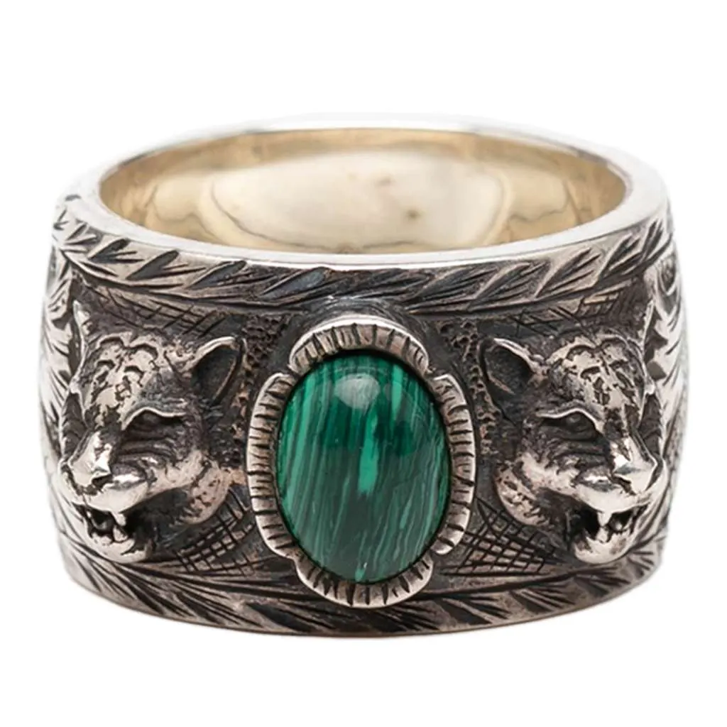 Gucci Sterling Silver Garden Feline Ring Silver Silver Very good - Front View