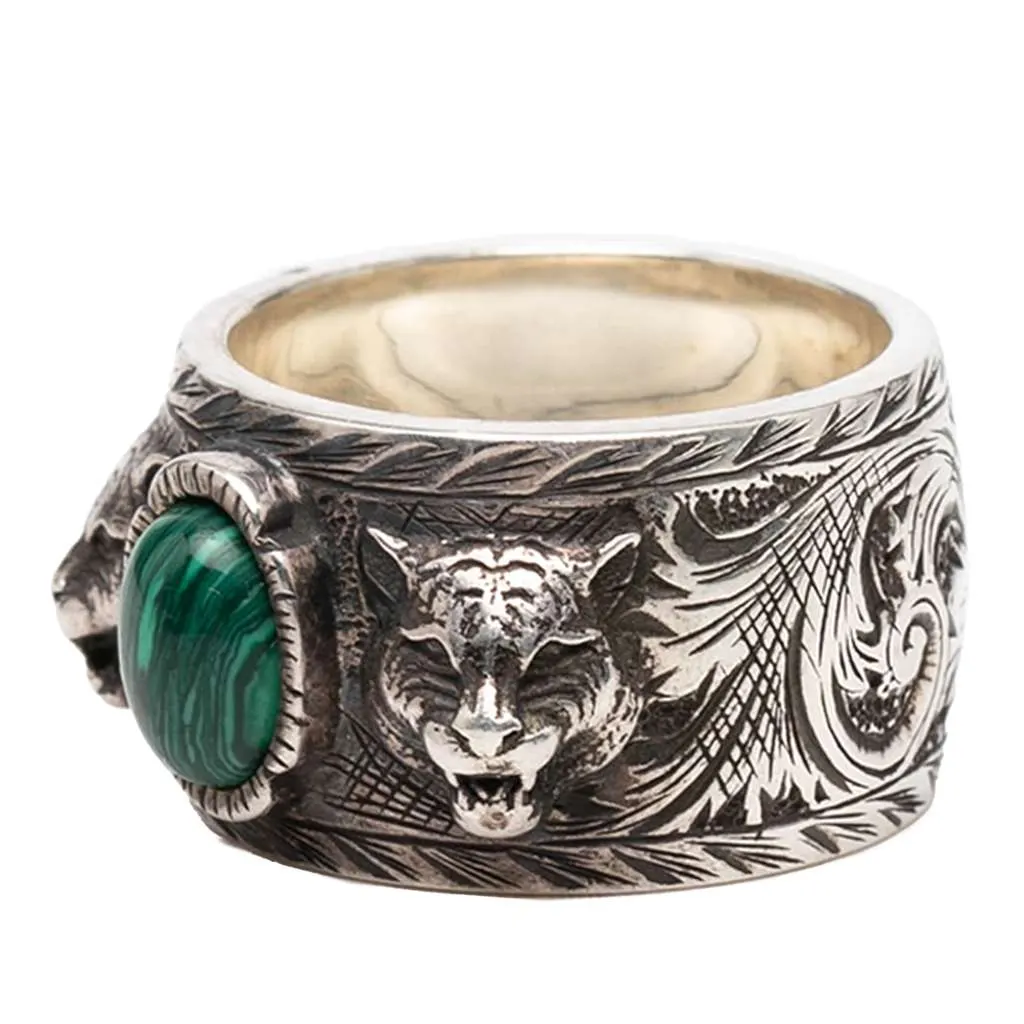 Gucci Sterling Silver Garden Feline Ring Silver Silver Very good - Back View