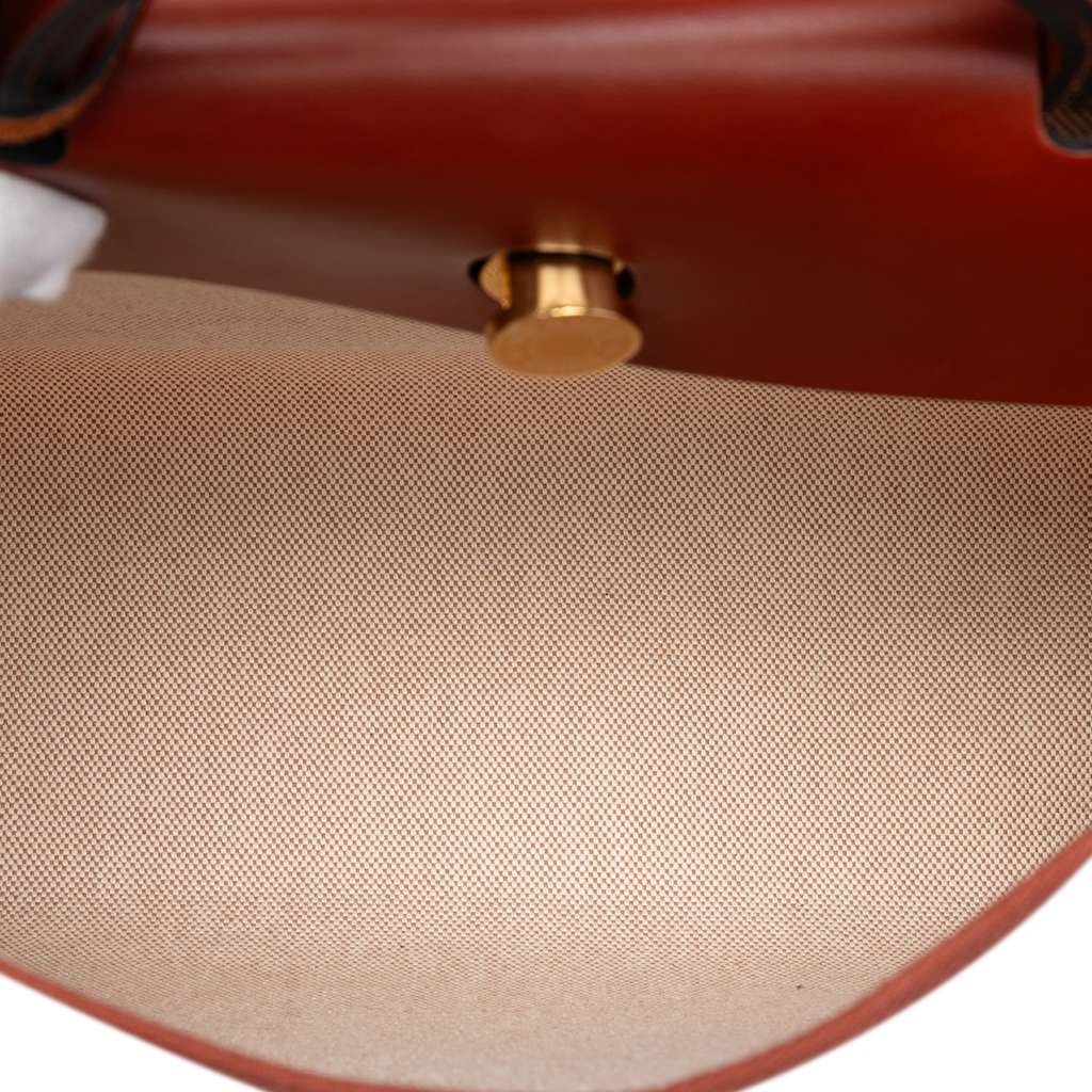 Hermès Toile H and Vache Hunter Brides de Gala Herbag Zip 31 Beige Canvas Good condition - Model View