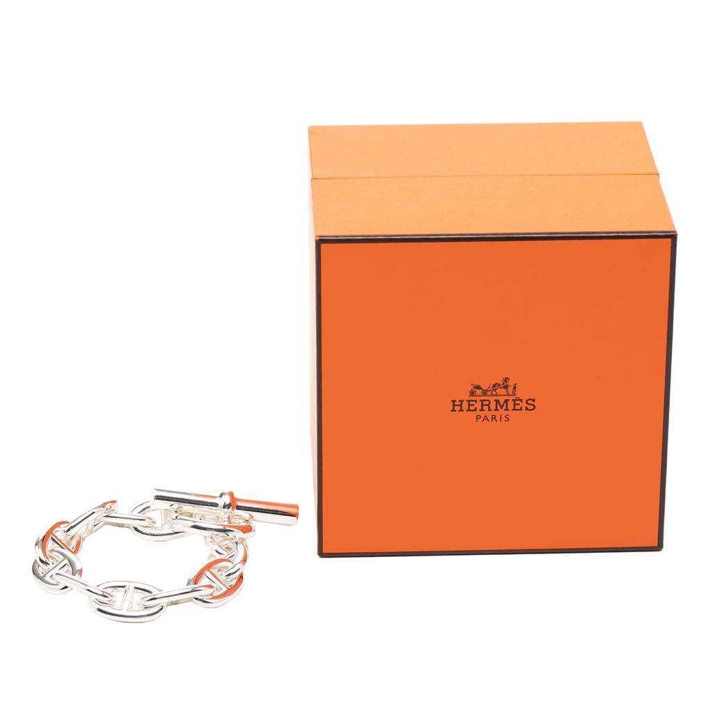 Hermès Sterling Silver Chaine D Ancre Bracelet GM Silver Silver Good condition - Box View