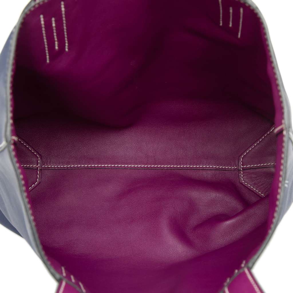 Hermès Clemence Double Sens 28 Blue Leather Good condition - Model View