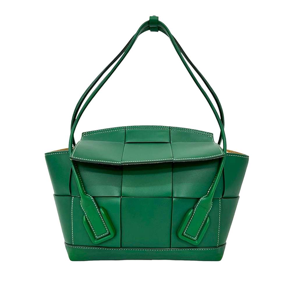 Bottega Veneta Small Calfskin Maxi Intrecciato Arco Satchel