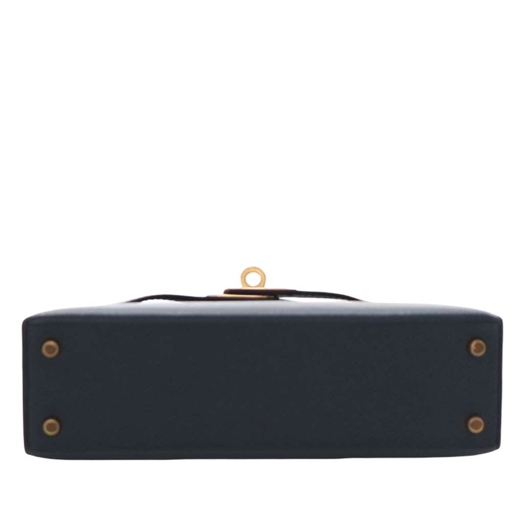 Hermès Mini Epsom Kelly II Sellier 20 Green Leather Good condition - Box View