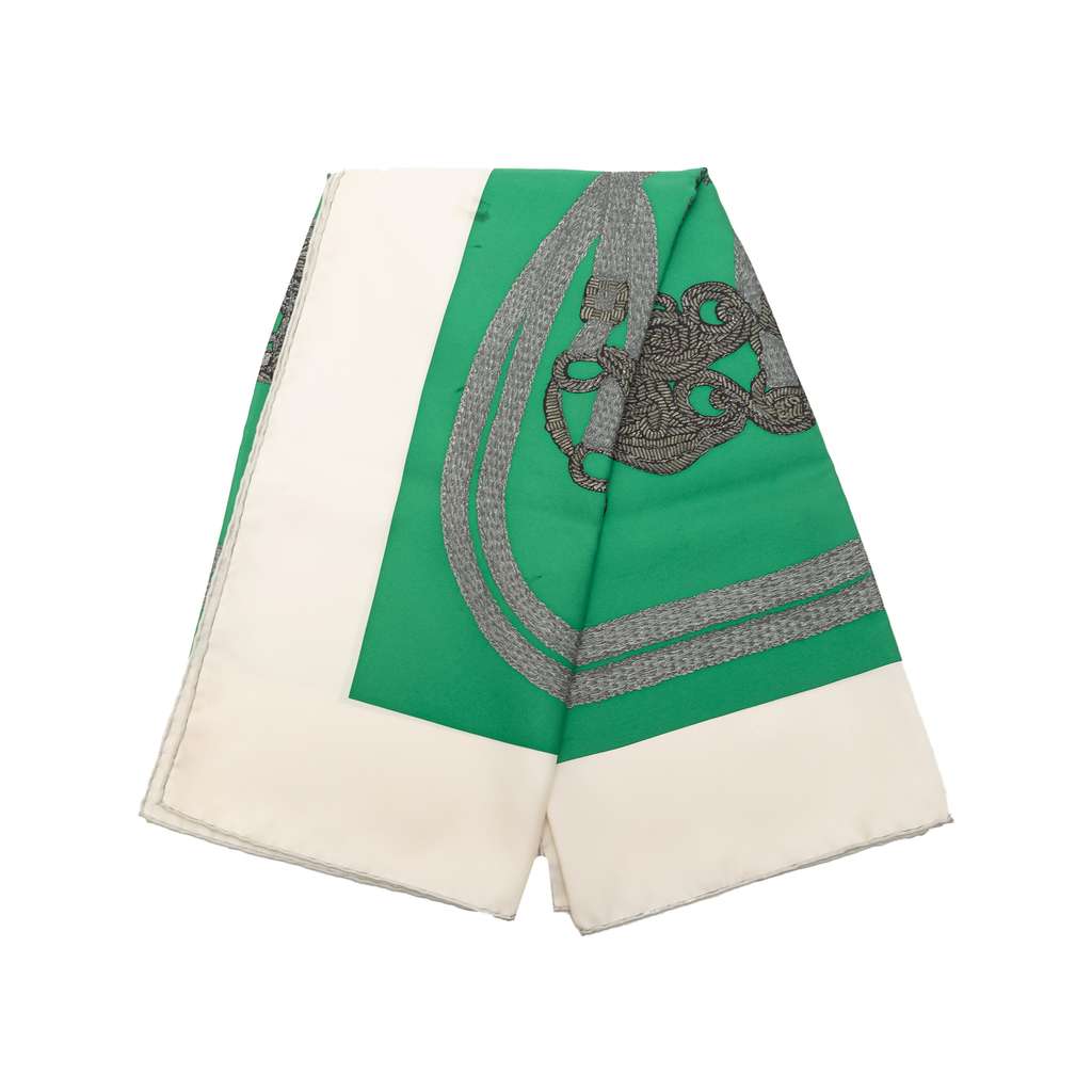 Hermès Brides De Gala Brode Main Silk Scarf 90