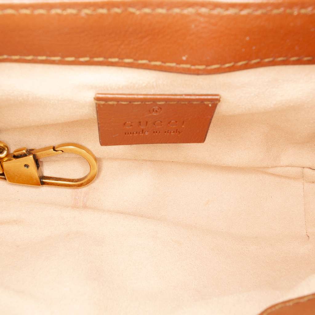 Gucci Mini GG Marmont Matelasse Diagonal Leather Flap Crossbody Brown Leather Good condition - Model View