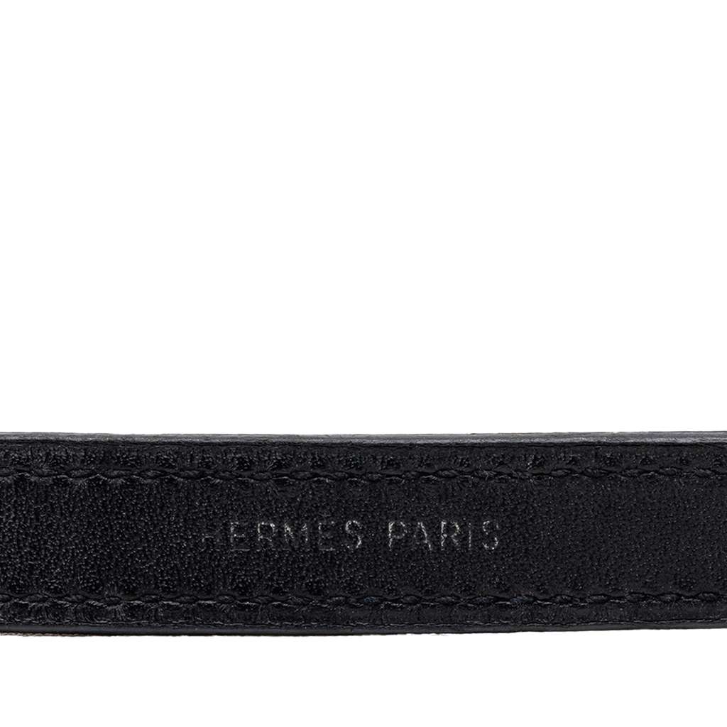 Hermès Swift Clou de Selle Looping Bracelet Black Leather Good condition - Box View