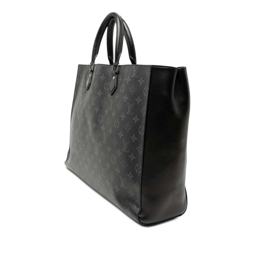 Louis Vuitton Monogram Eclipse Grand Sac Tote Black Good condition - Back View