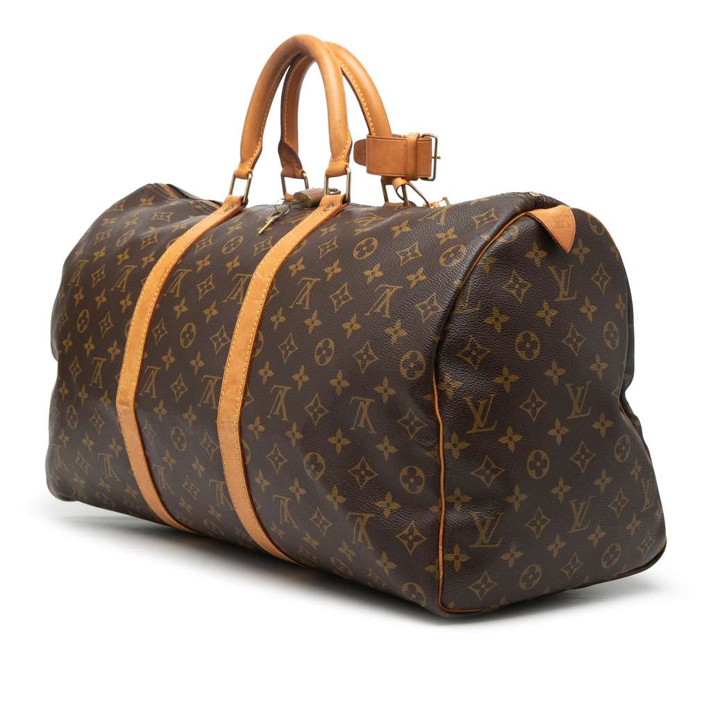 Louis Vuitton Monogram Keepall 50 Brown Fair condition - Back View