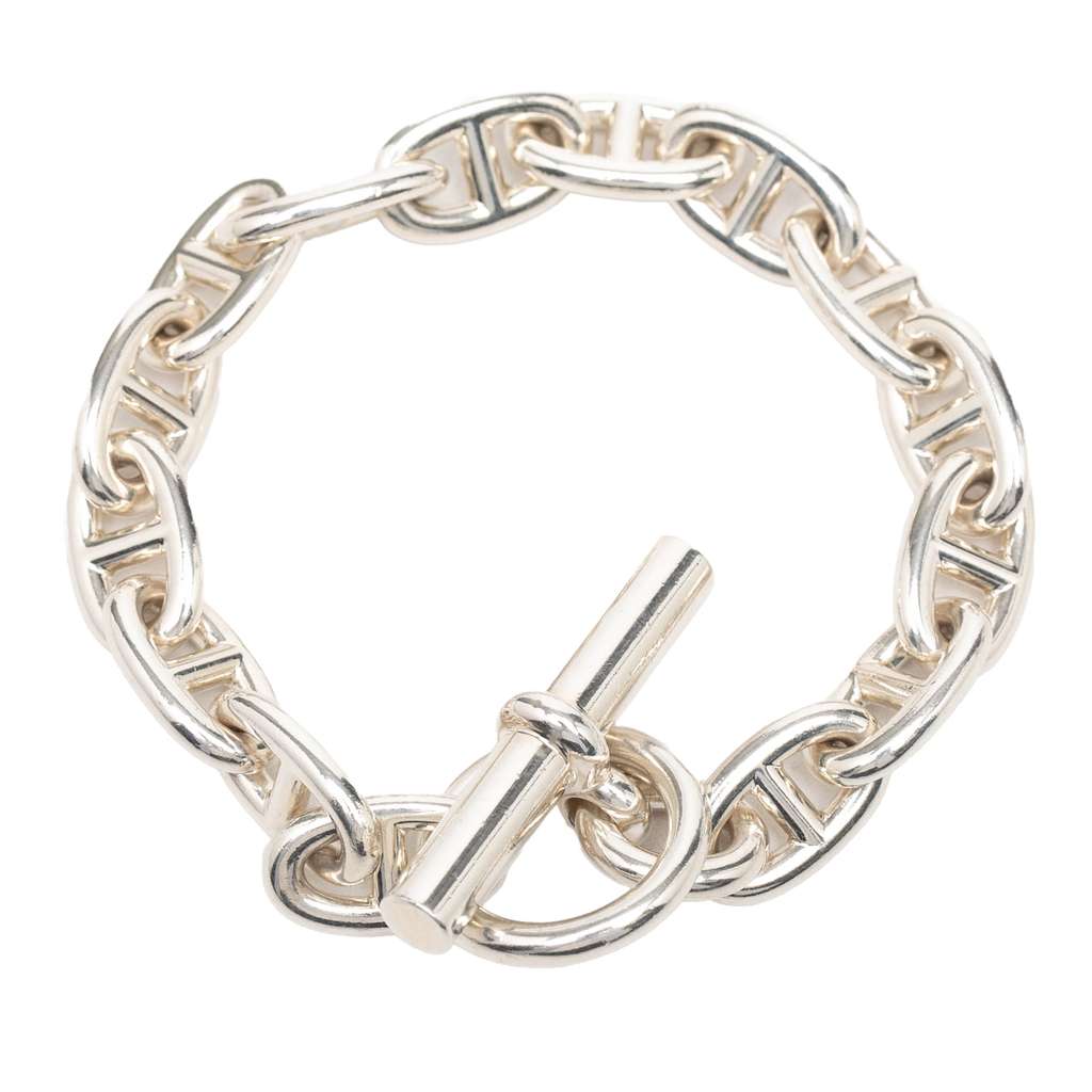 Hermès Sterling Silver Chaine d'ancre Bracelet MM Silver Silver Good condition - Inside View