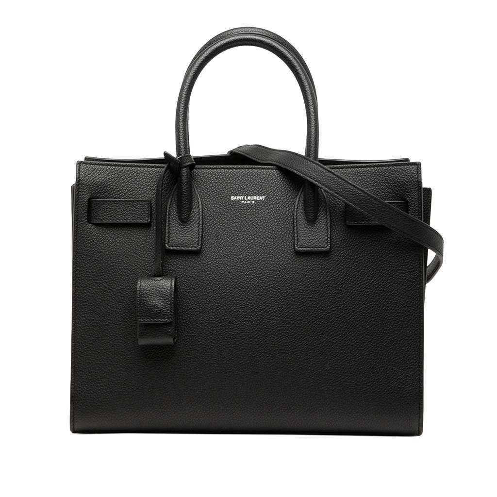 Saint Laurent Baby Grained Calfskin Sac de Jour Satchel
