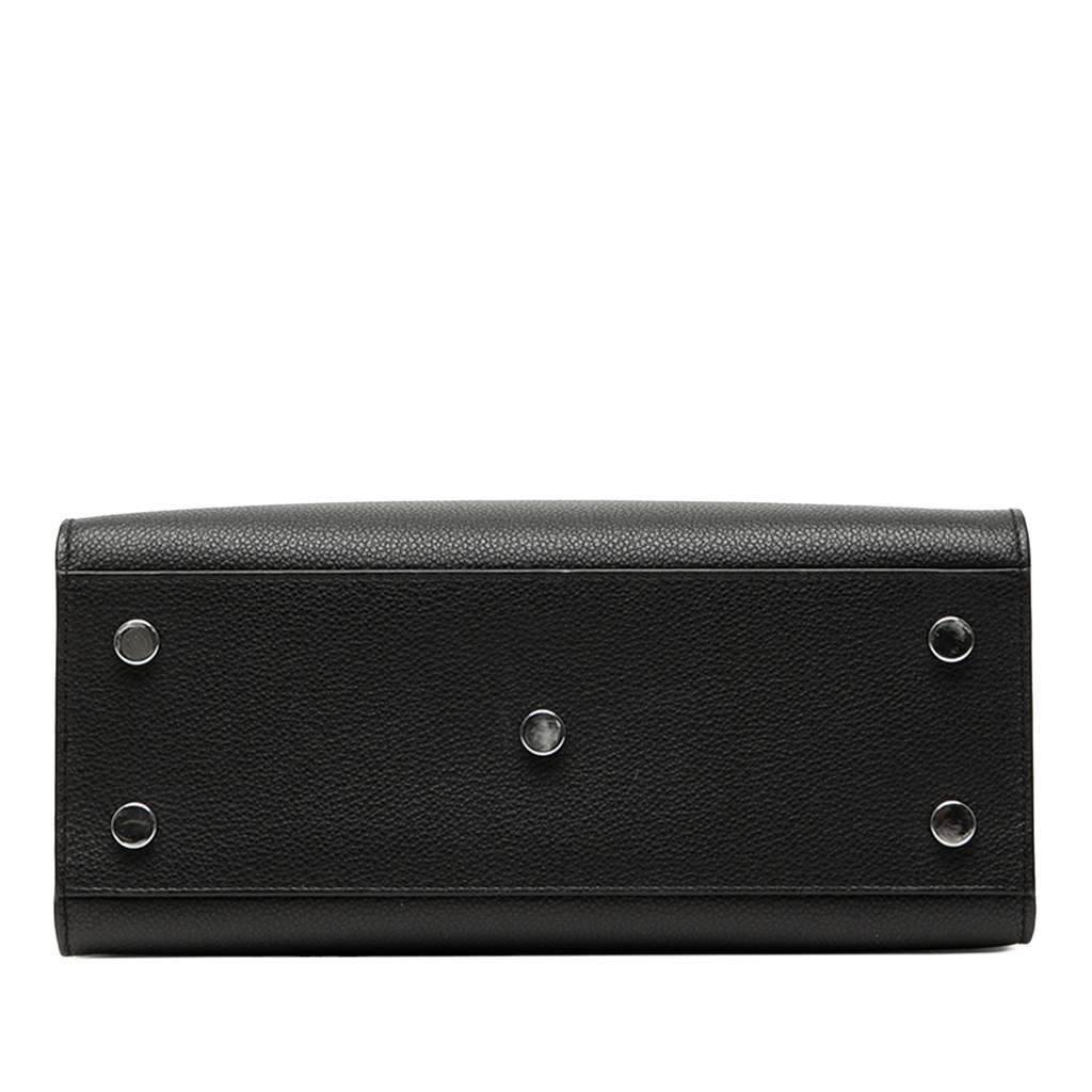Saint Laurent Baby Grained Calfskin Sac de Jour Satchel Black Leather Good condition - Inside View