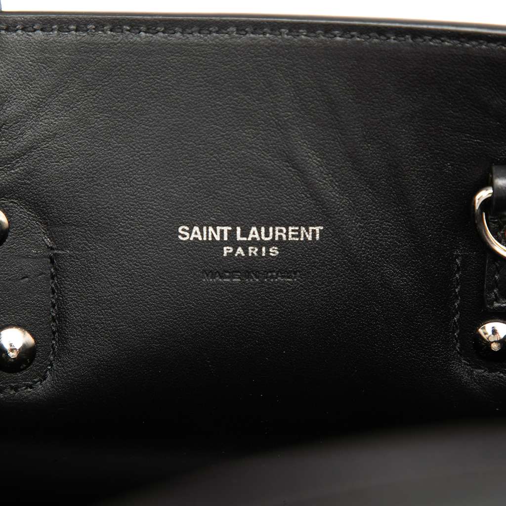 Saint Laurent Baby Grained Calfskin Sac de Jour Satchel Black Leather Good condition - Box View