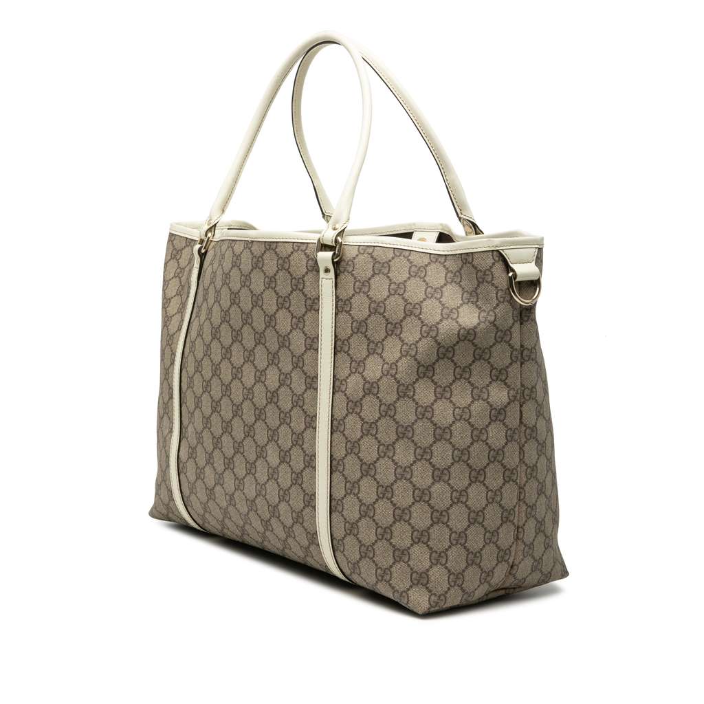 Gucci Large GG Supreme Joy Tote Beige Canvas Good condition - Back View