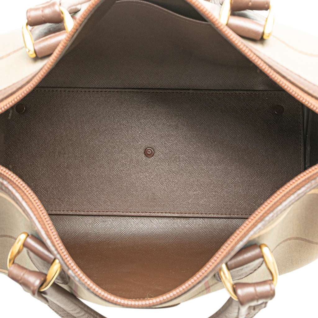 Burberry Vintage Check Canvas Boston Brown Canvas Good condition - Model View