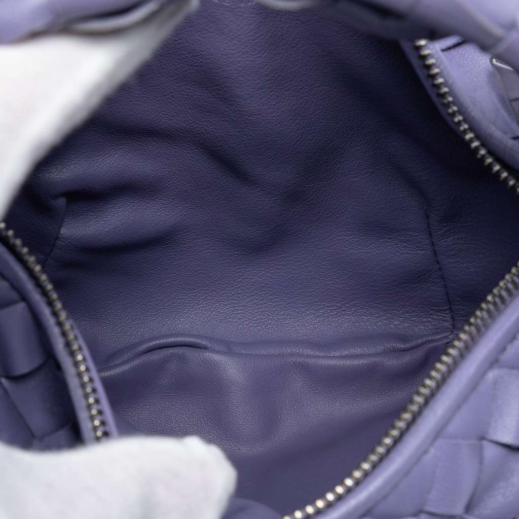 Bottega Veneta Mini Nappa Intrecciato Jodie Purple Leather Good condition - Model View