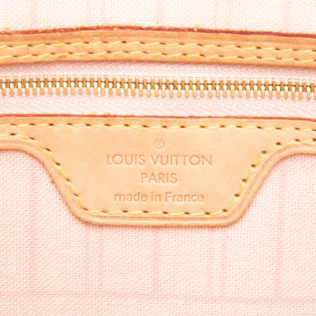 Louis Vuitton Damier Azur Neverfull MM White Good condition - Box View