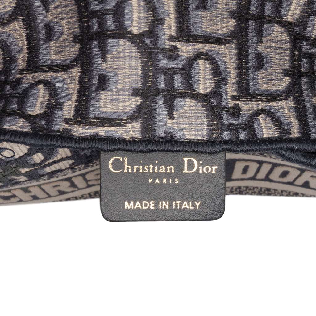 Dior Oblique Canvas Embroidered Saddle Slim Belt Pouch Blue Canvas Very good condition - Box View