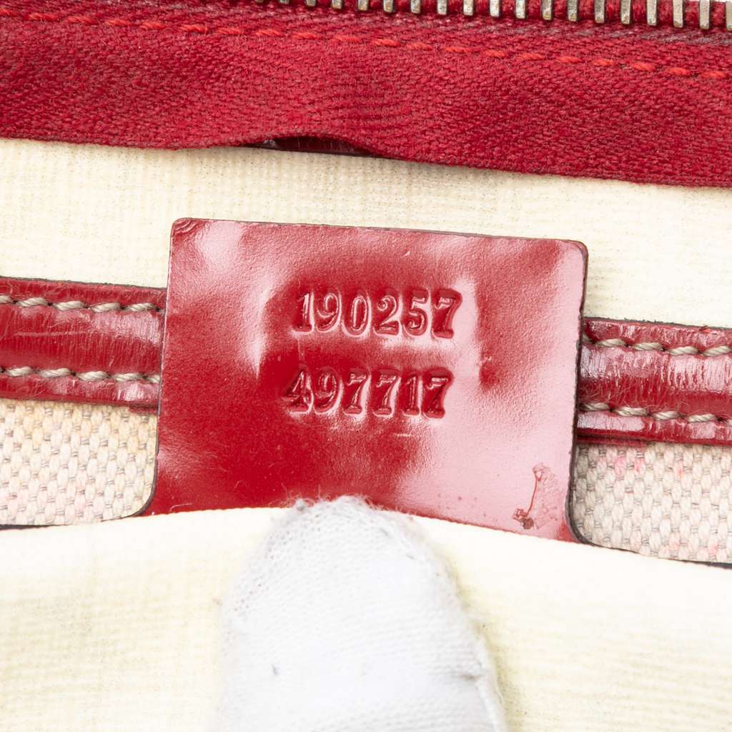 Gucci Small GG Supreme Joy Tattoo Heart Boston Bag White Canvas Good condition - Box View