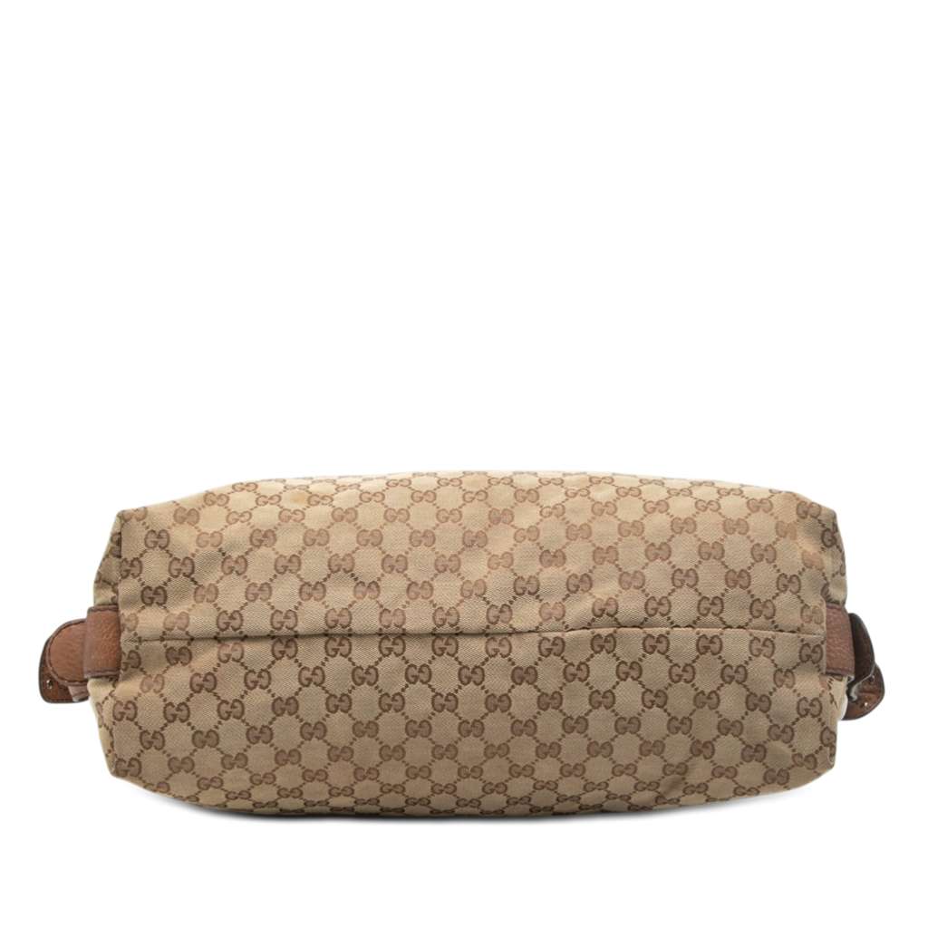 Gucci Medium GG Canvas Bamboo Bar Tote Beige Canvas Good condition - Inside View