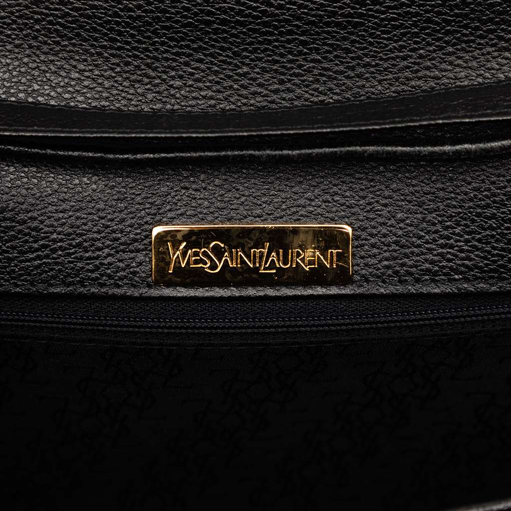 Saint Laurent Leather Envelope Flap Crossbody Black Leather Good condition - Box View