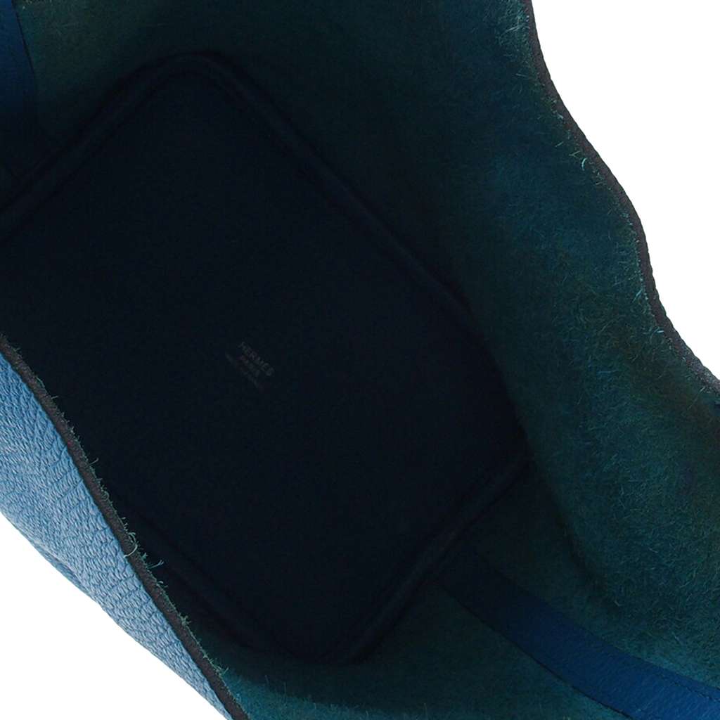 Hermès Clemence Picotin Lock 18 Blue Leather Good condition - Model View