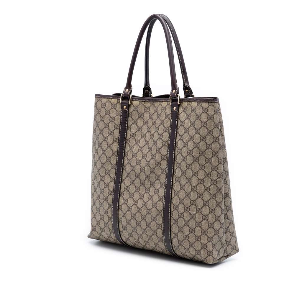 Gucci GG Supreme Joy Vertical Tote Beige Canvas Good condition - Back View