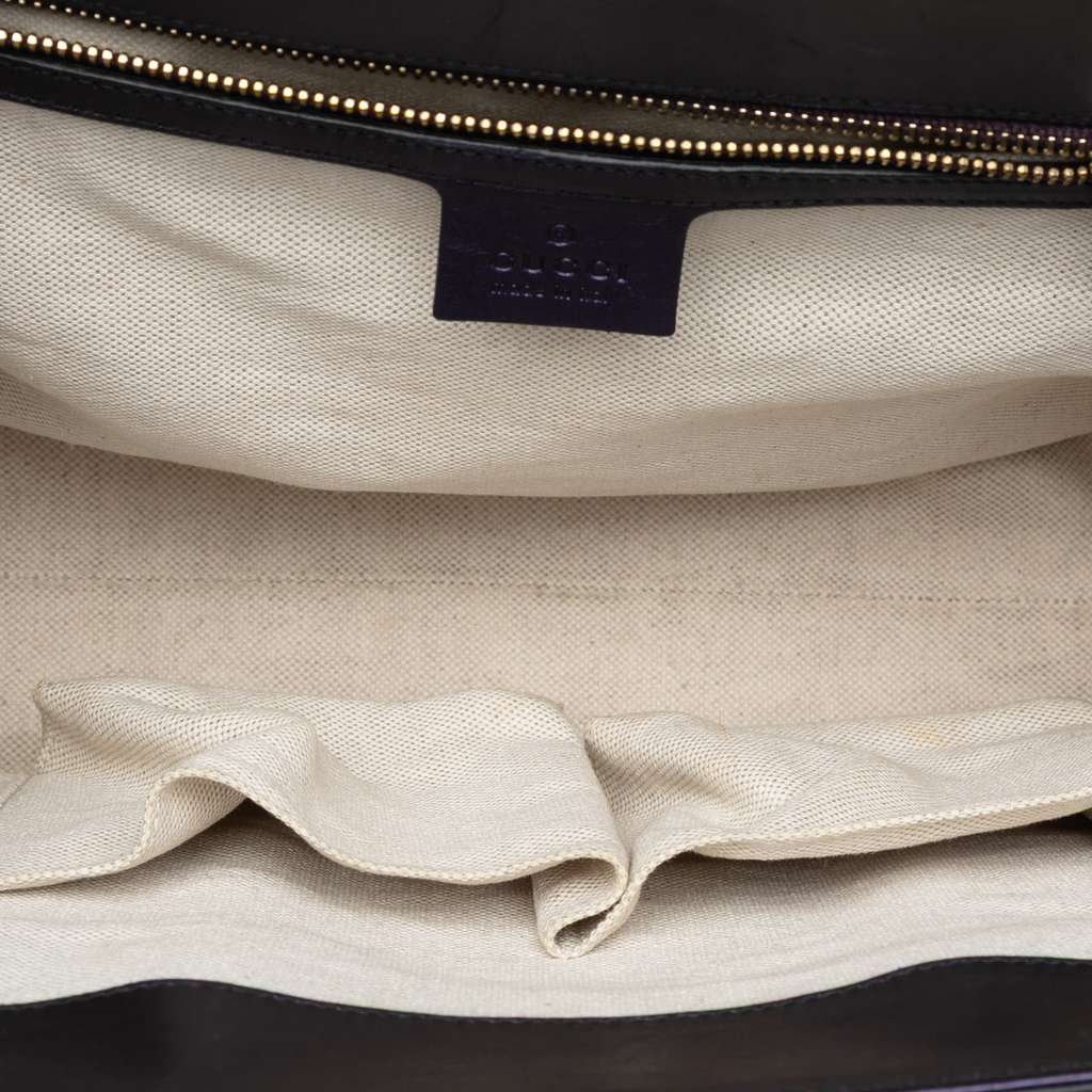 Gucci Large Patent Guccissima Emily Shoulder Bag Purple Leather Good condition - Model View