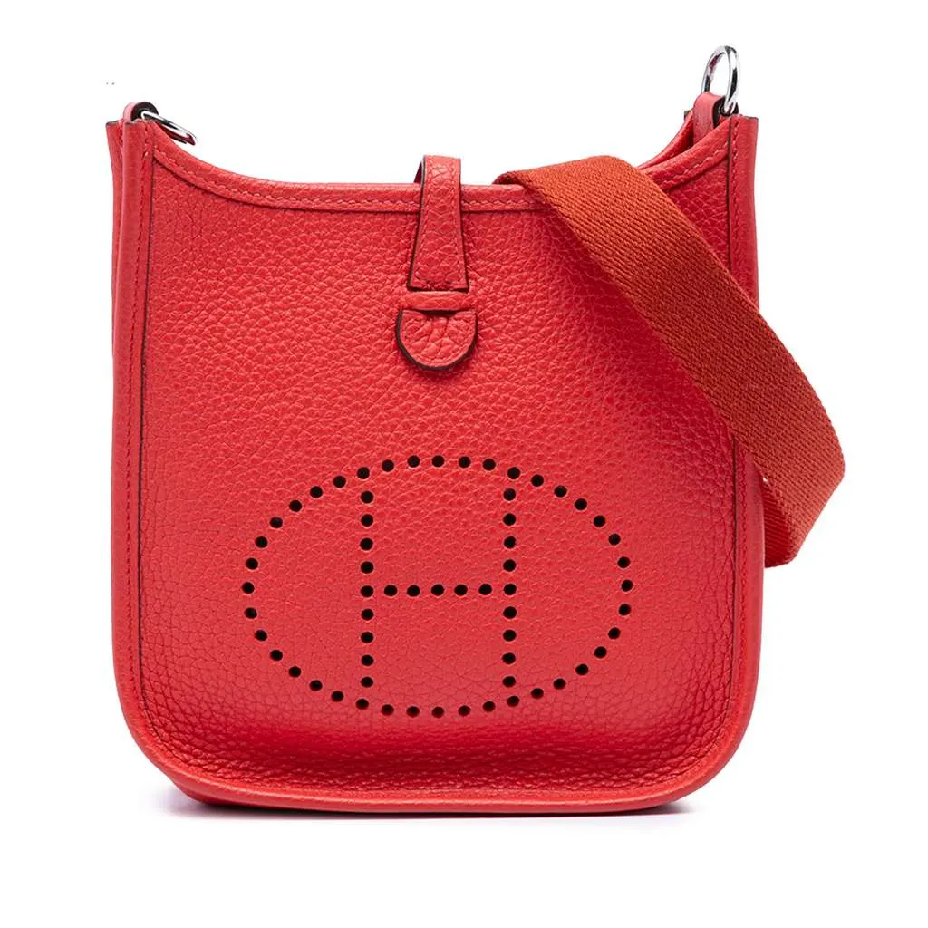Hermès Clemence Evelyne I TPM Red Leather Very good - Front View